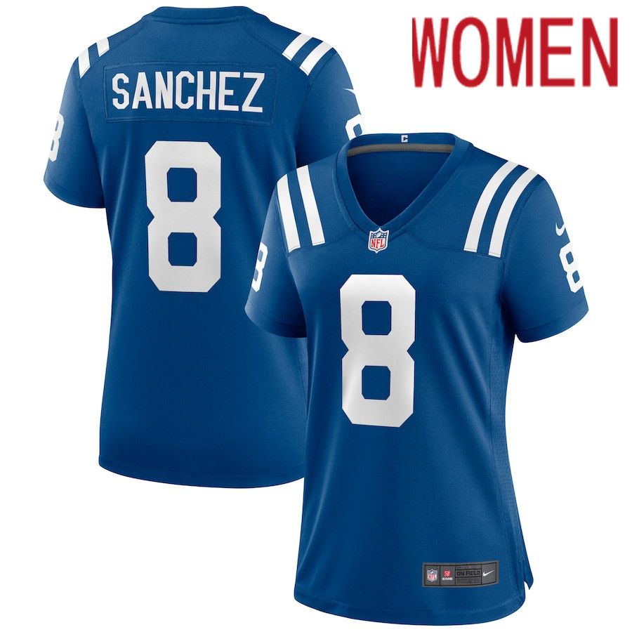 Women Indianapolis Colts #8 Rigoberto Sanchez Nike Royal Game NFL Jersey